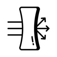 Ready to use glyph style icon showing normal index experiment,. vector