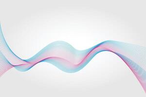 Abstract waves background - blue - pink waves vector