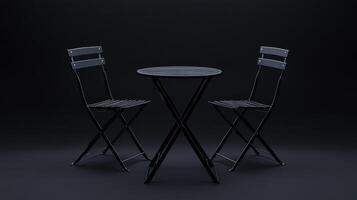 Patio Table and Chairs of Metal Design photo