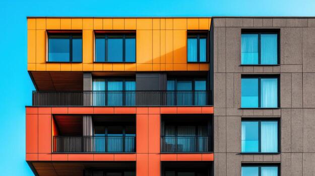 geométrico elegancia en modernista arquitectura foto