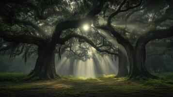 Moonlit Charm of the Woods photo
