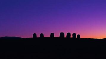 Legendary Megalithic Structure under Early Dawn Rays photo