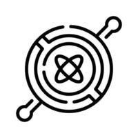 Ready to use line style icon showing atomic physics vector
