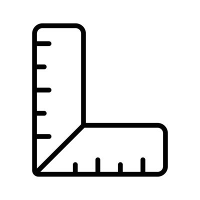 Get this editable outline style icon of l scale