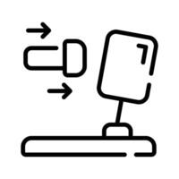 Law of action icon creatively designed in line style vector