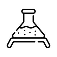 Easy to use outline style icon of lab beaker vector