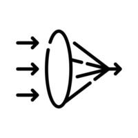 Check this amazing line style icon of convex lens vector