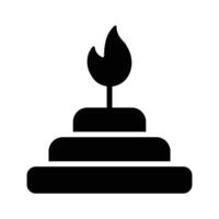 A captivating glyph style icon of bunsen burner, vector