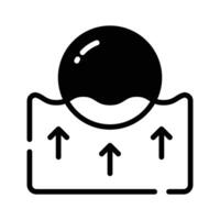 Get a sight of this glyph icon of buoyancy,. vector
