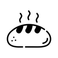 Catch a sight of this glyph icon of hot bread. vector