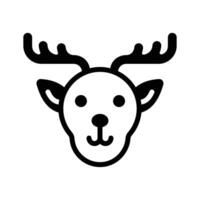 Easy to edit icon of reindeer creatively designed in glyph style. vector