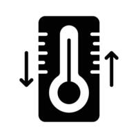 Temperature changes icon designed in glyph style, vector