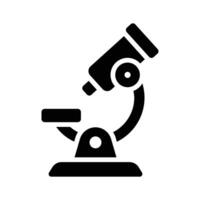 An editable glyph style icon showing microscope, vector