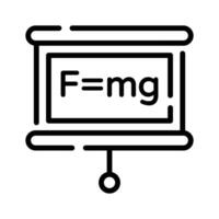 A handy outline icon of physics class vector
