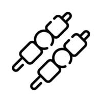 Roasted marshmallows icon creatively designed in line style vector