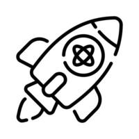 Here is a line style icon of rocket vector