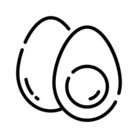 Get your hands on this amazing line icon of boiled eggs vector