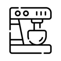 An editable line style icon showing coffee machine with a cup vector