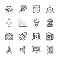 Get this linear collection of physics practical icons, ready for premium use vector