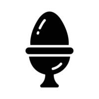 Visually appealing glyph style icon of egg stand vector