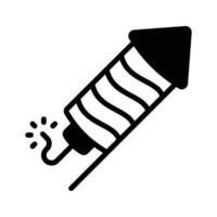 Have a look at this amazing glyph style icon of firecracker. vector