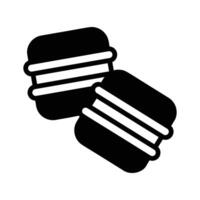 Macarons icon creatively designed in glyph style. vector