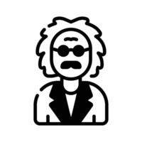 Einstein icon creatively designed in glyph style,. vector