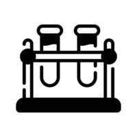 An editable glyph style icon of lab stand,. vector