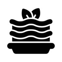 A well designed glyph style icon of dessert with topping vector