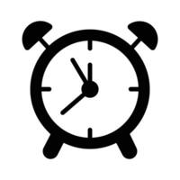 Catch a sight of glyph style icon of alarm clock vector