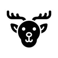 Easy to edit icon of reindeer creatively designed in glyph style vector