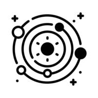 Grab this visually appealing glyph icon of solar system,. vector