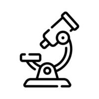An editable line style icon showing microscope vector