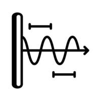 Ready to use glyph icon of wave oscillation,. vector
