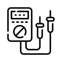 A well designed outline style icon of voltmeter vector
