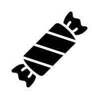 Latest icon of wrapped candy designed in glyph style vector