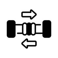 Ready to use glyph style icon of tension force,. vector