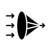 Check this amazing glyph style icon of convex lens, vector