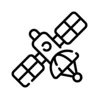 Ready to use linear icon showing artificial satellite vector