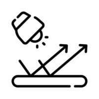 Easy to use linear style icon of light reflection vector