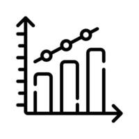 Get this handy line style icon of bar chart vector