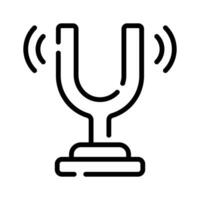 Download easy to use linear icon of tuning fork vector