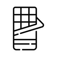 Get your hands on this chocolate bar outline style icon vector