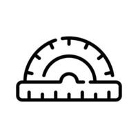 Get a sight of this line style icon of protractor vector