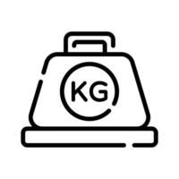 An editable linear style icon showing weight tool vector