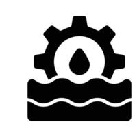 Premium glyph style icon showing hydro energy, vector