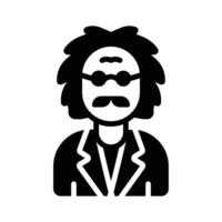 Einstein icon creatively designed in glyph style, vector
