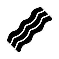 A customizable glyph style icon of bacon strip vector