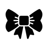 Creatively designed glyph icon depicting festive ribbon bow tie vector
