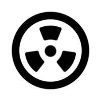 Grab this handy glyph style icon of radioactive symbol, vector